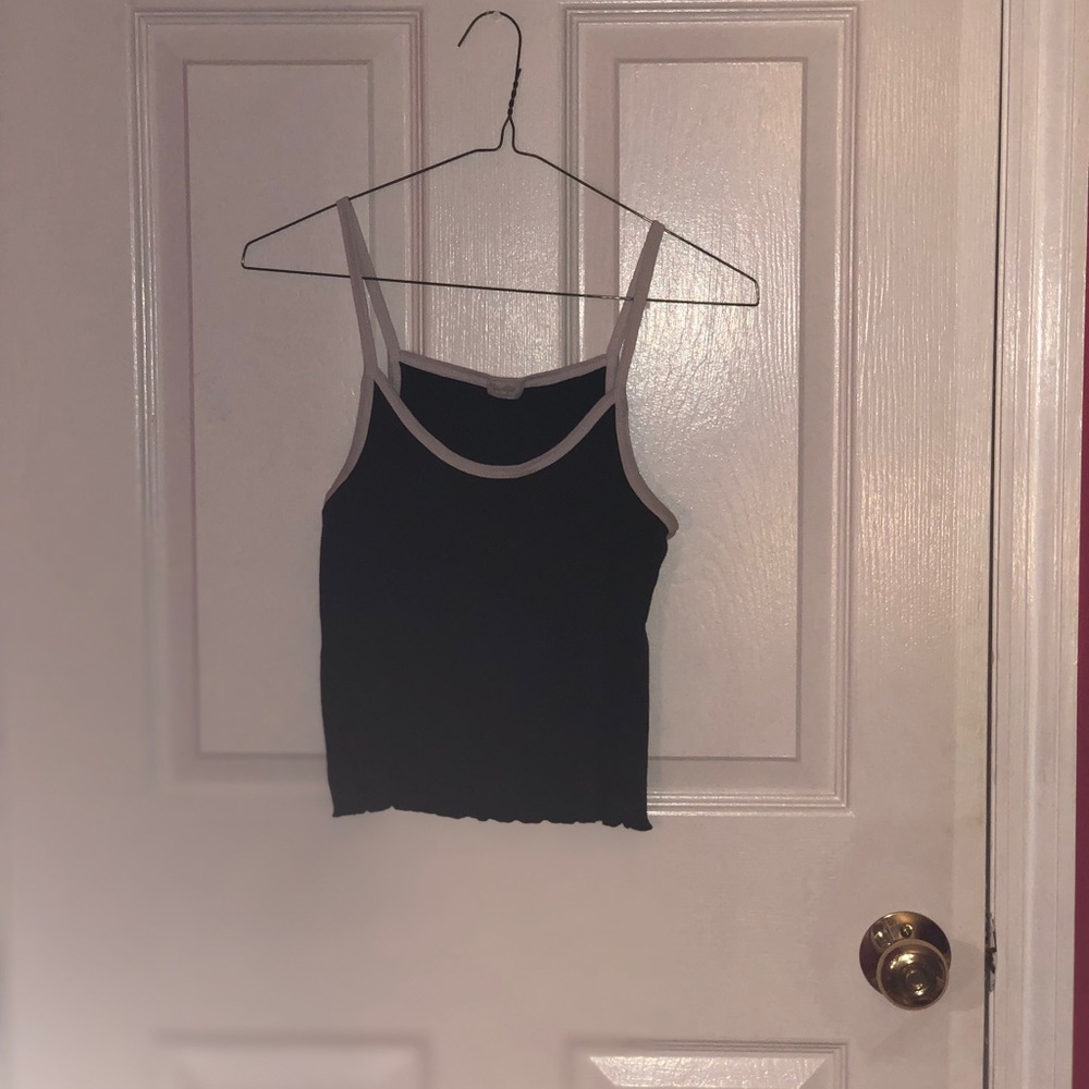 Brandy Melville navy blue and white tank